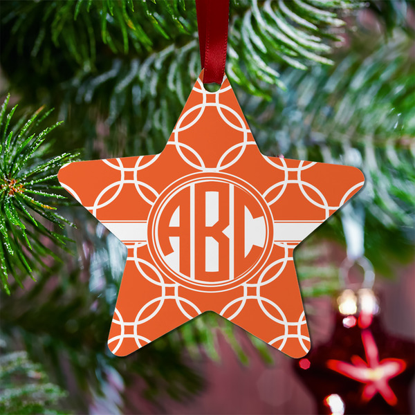 Linked Circles Metal Star Ornament - Lifestyle