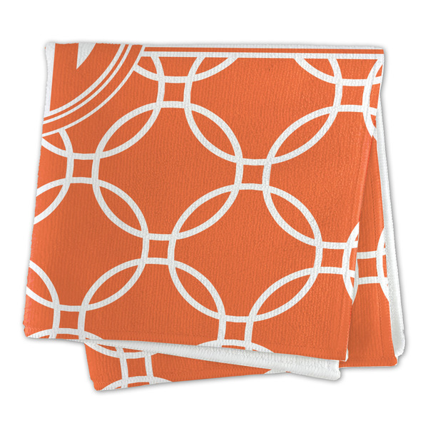 Linked Circles Microfiber Dish Rag - FOLDED (square)