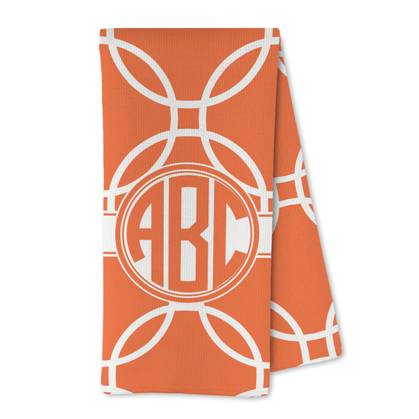 Custom Linked Circles Kitchen Towel - Microfiber (Personalized)