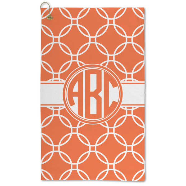 Custom Linked Circles Microfiber Golf Towel (Personalized)