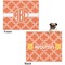 Linked Circles Microfleece Dog Blanket - Large- Front & Back
