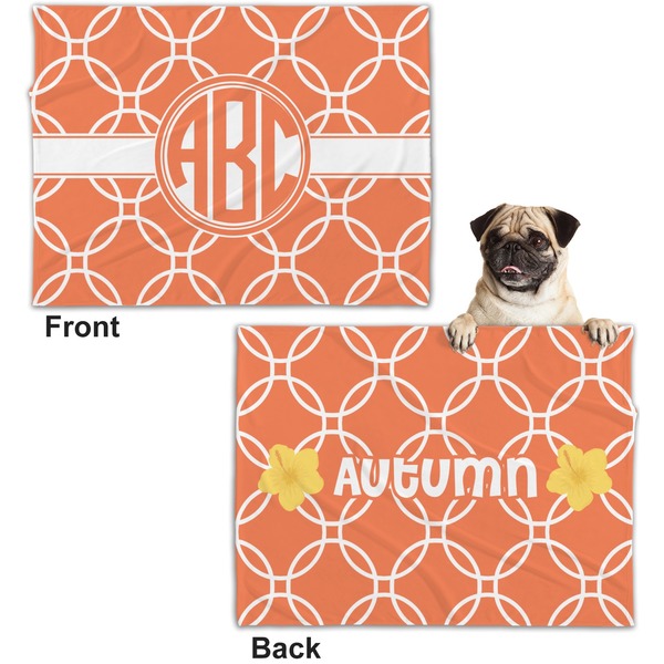 Linked Circles Microfleece Dog Blanket - Regular - Front & Back