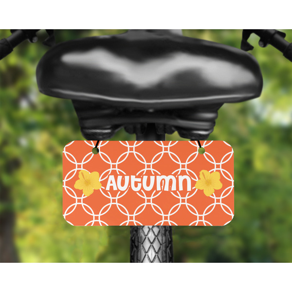 Linked Circles Mini License Plate on Bicycle - LIFESTYLE Two holes