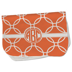 Linked Circles Burp Cloth - Fleece w/ Monogram