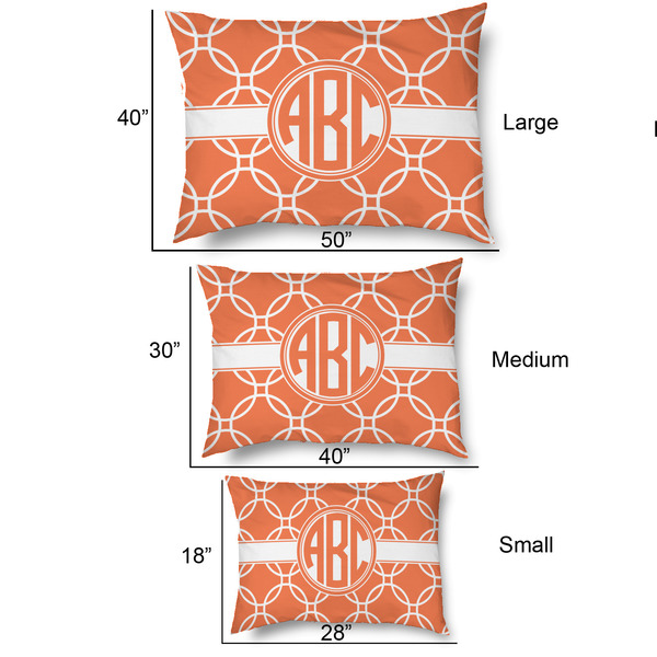 Linked Circles Outdoor Dog Beds - SIZE CHART