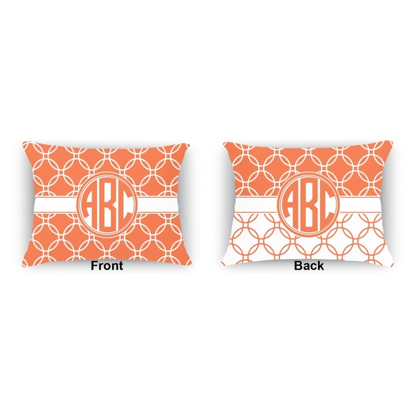 Linked Circles  Outdoor Rectangular Throw Pillow (Front and Back)