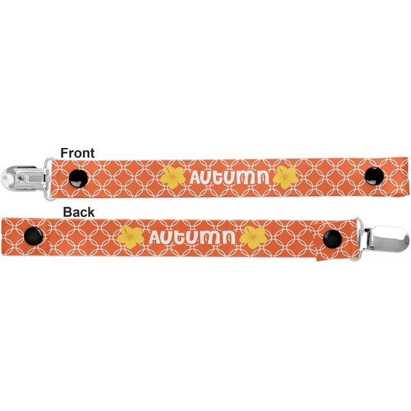 Linked Circles Pacifier Clip - Front and Back