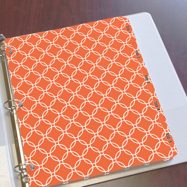 Linked Circles Page Dividers - Set of 5 - In Context