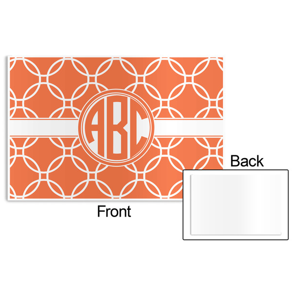 Linked Circles Disposable Paper Placemat - Front & Back