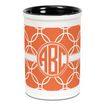 Linked Circles Ceramic Pencil Holders - Black