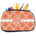 Linked Circles Neoprene Pencil Case - Medium w/ Monogram