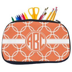 Linked Circles Neoprene Pencil Case - Medium w/ Monogram
