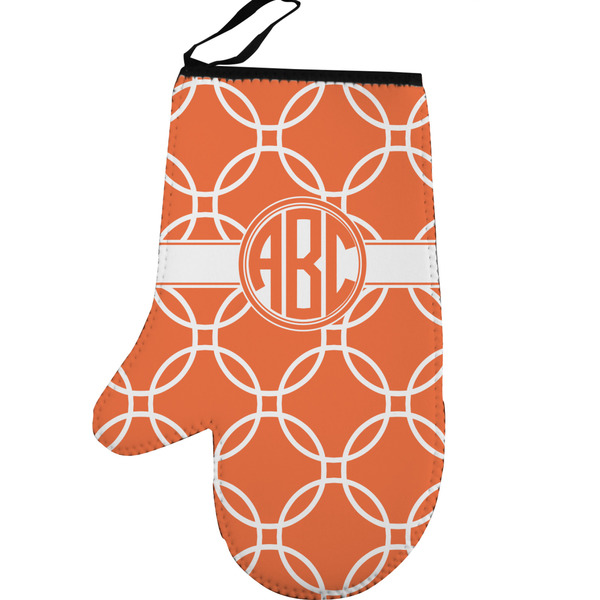 Custom Linked Circles Left Oven Mitt (Personalized)