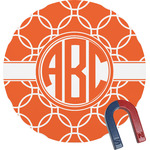 Linked Circles Round Fridge Magnet (Personalized)