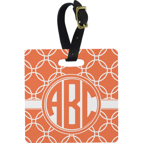 Linked Circles Personalized Square Luggage Tag