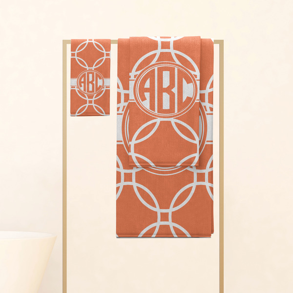 Linked Circles Personalized Towel Set