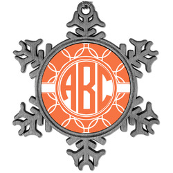 Linked Circles Vintage Snowflake Ornament (Personalized)