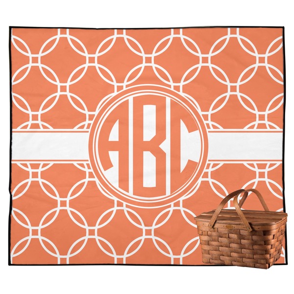Custom Linked Circles Outdoor Picnic Blanket (Personalized)