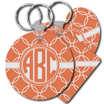 Linked Circles Plastic Keychain (Personalized)