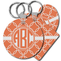 Linked Circles Plastic Keychain (Personalized)