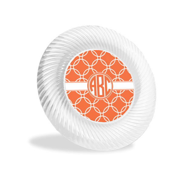 Custom Linked Circles Plastic Party Appetizer & Dessert Plates - 6" (Personalized)