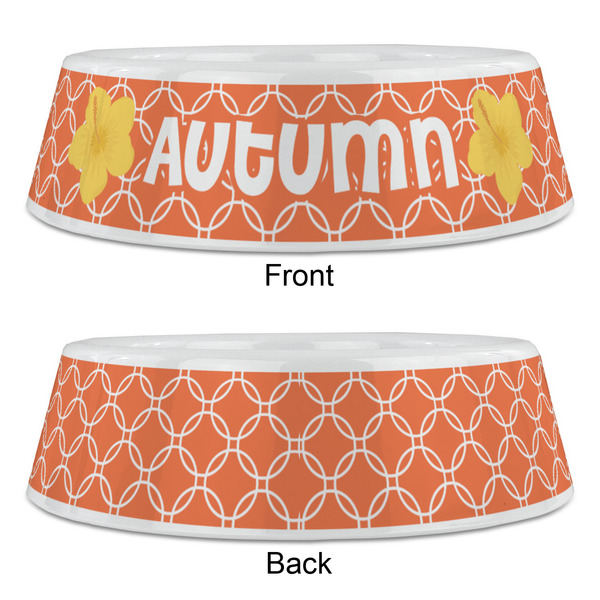 Linked Circles Plastic Pet Bowls - Large - APPROVAL