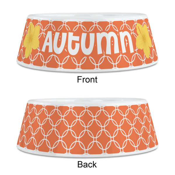 Linked Circles Plastic Pet Bowls - Medium - APPROVAL