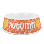 Linked Circles Plastic Dog Bowl - Medium (Personalized)