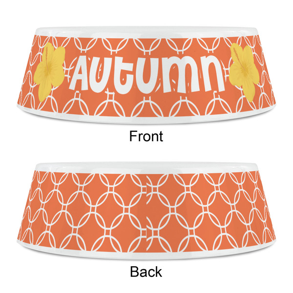 Linked Circles Plastic Pet Bowls - Small - APPROVAL