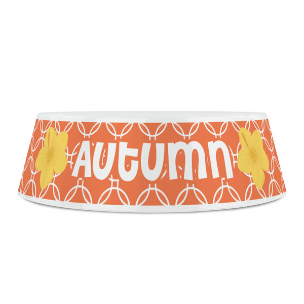 Linked Circles Plastic Pet Bowls - Small - FRONT