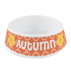 Linked Circles Plastic Dog Bowl - Small (Personalized)