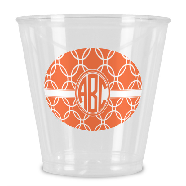 Custom Linked Circles Plastic Shot Glass (Personalized)