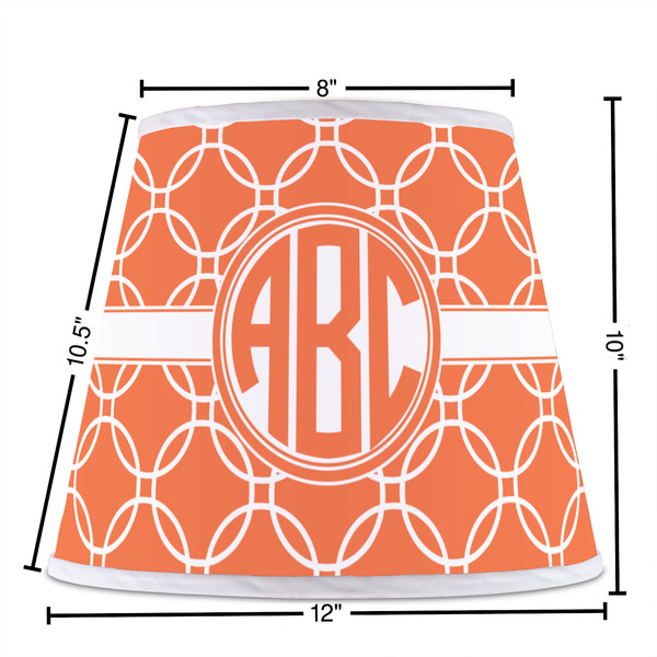 Linked Circles Poly Film Empire Lampshade - Dimensions