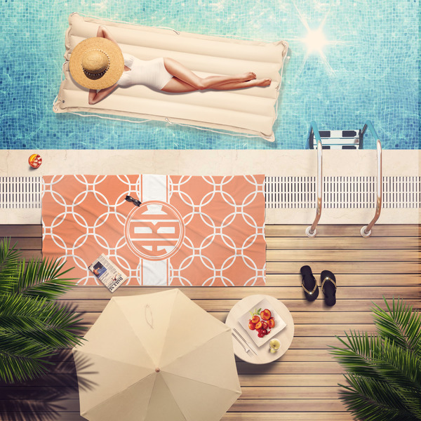 Linked Circles Pool Towel Lifestyle