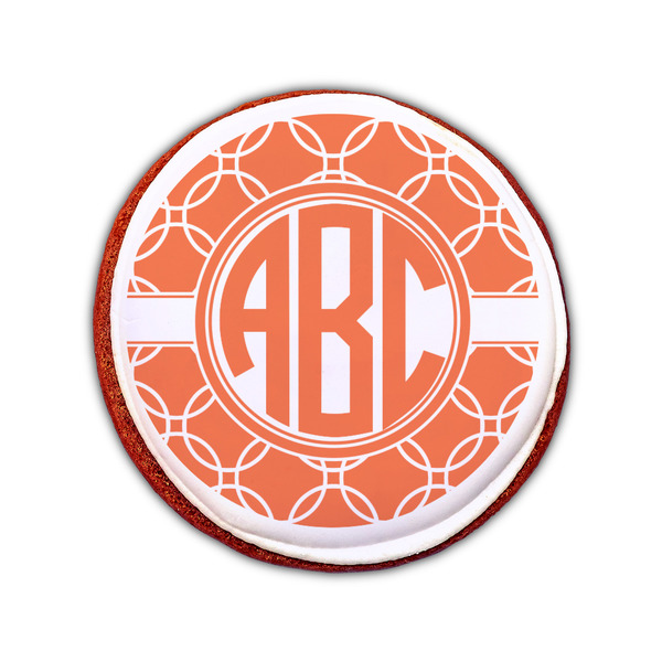 Linked Circles Printed Icing Circle - Small - On Cookie