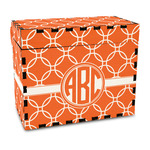 Linked Circles Wood Recipe Box - Full Color Print (Personalized)