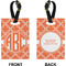 Linked Circles Rectangle Luggage Tag (Front + Back)