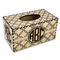 Linked Circles Rectangle Tissue Box Covers - Wood - Front