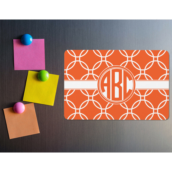 Linked Circles Rectangular Fridge Magnet - LIFESTYLE