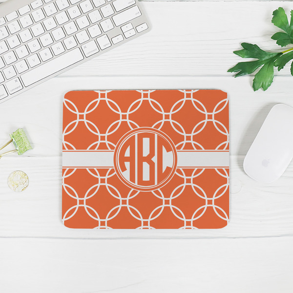 Linked Circles Rectangular Mouse Pad - LIFESTYLE 2