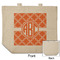 Linked Circles Reusable Cotton Grocery Bag - Front & Back View
