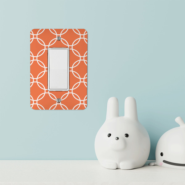 Linked Circles Rocker Light Switch Covers - Single - IN CONTEXT