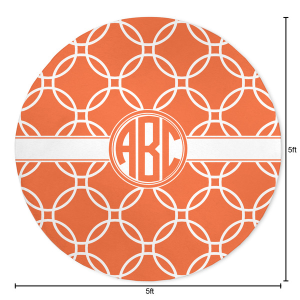 Linked Circles Round Area Rug - Size