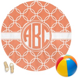 Linked Circles Round Beach Towel (Personalized)