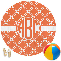 Linked Circles Round Beach Towel (Personalized)