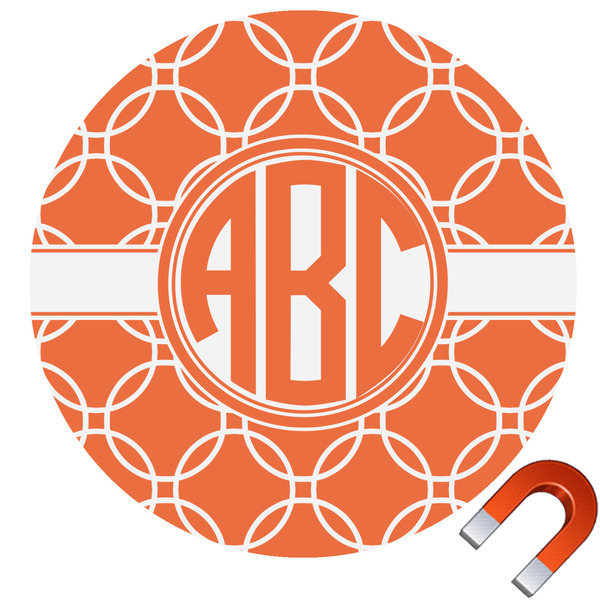 Custom Linked Circles Round Car Magnet - 10" (Personalized)