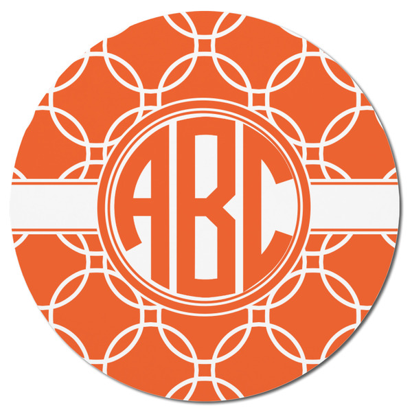 Linked Circles Round Fridge Magnet - FRONT