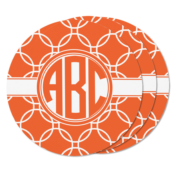 Linked Circles Round Fridge Magnet - THREE