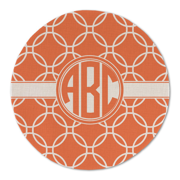 Linked Circles Round Linen Placemats - FRONT (Double Sided)