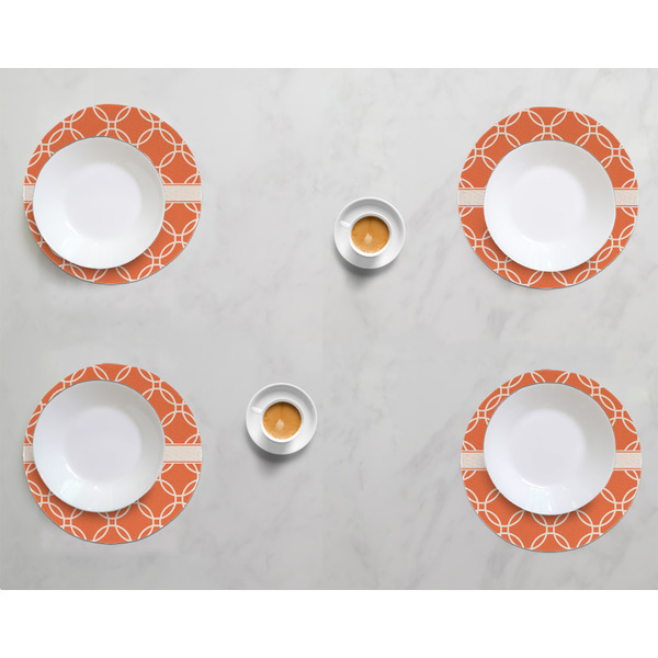 Linked Circles Round Linen Placemats - LIFESTYLE (set of 4)